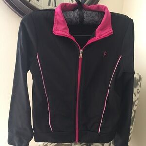 Danskin girls jacket, black with pink detail
